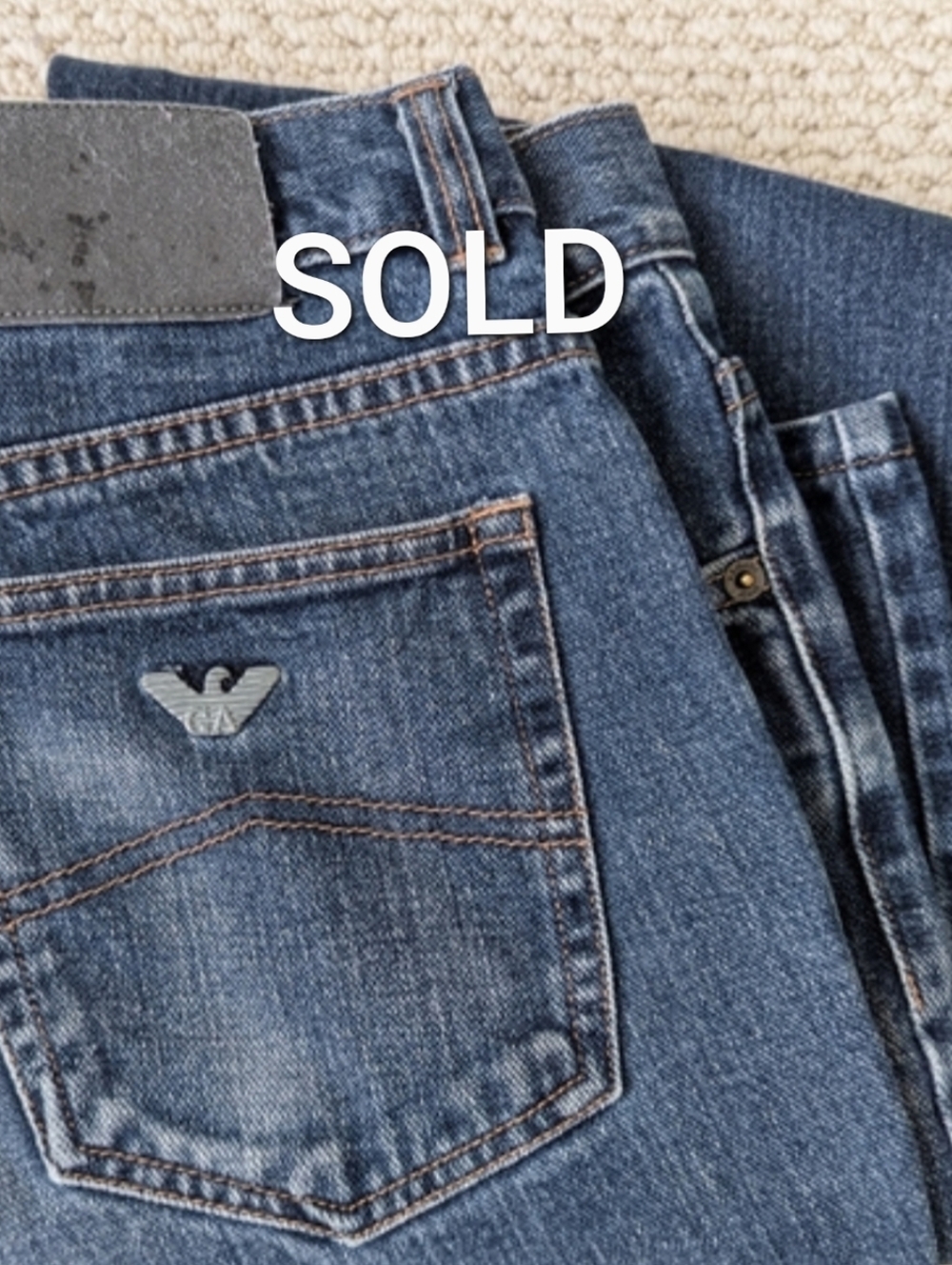 Vintage Armani Jeans Italy Giorgio Blue Power Wash MENS Waist 32/30 Y2K